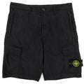 Stone Island Stretch Cotton Tela Cargo Shorts Black V0029