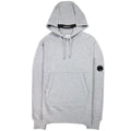 CP Company Diagonal Raised Fleece Garment Dyed Lens Hoodie Grey M93