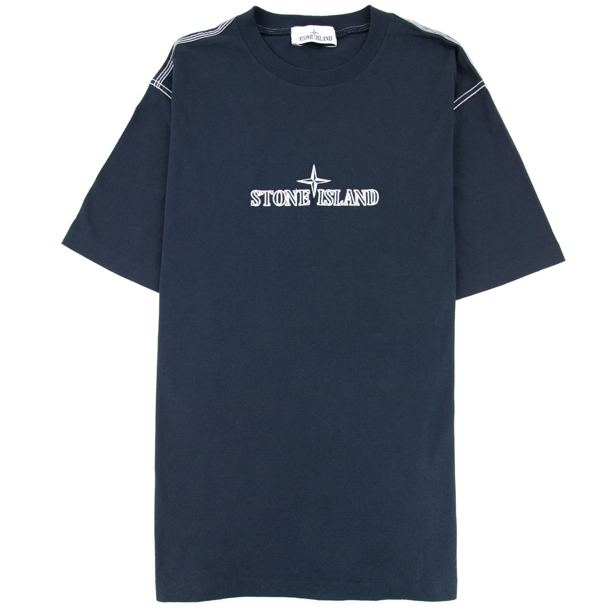 Stone Island Marina Logo T Shirt Navy V0020