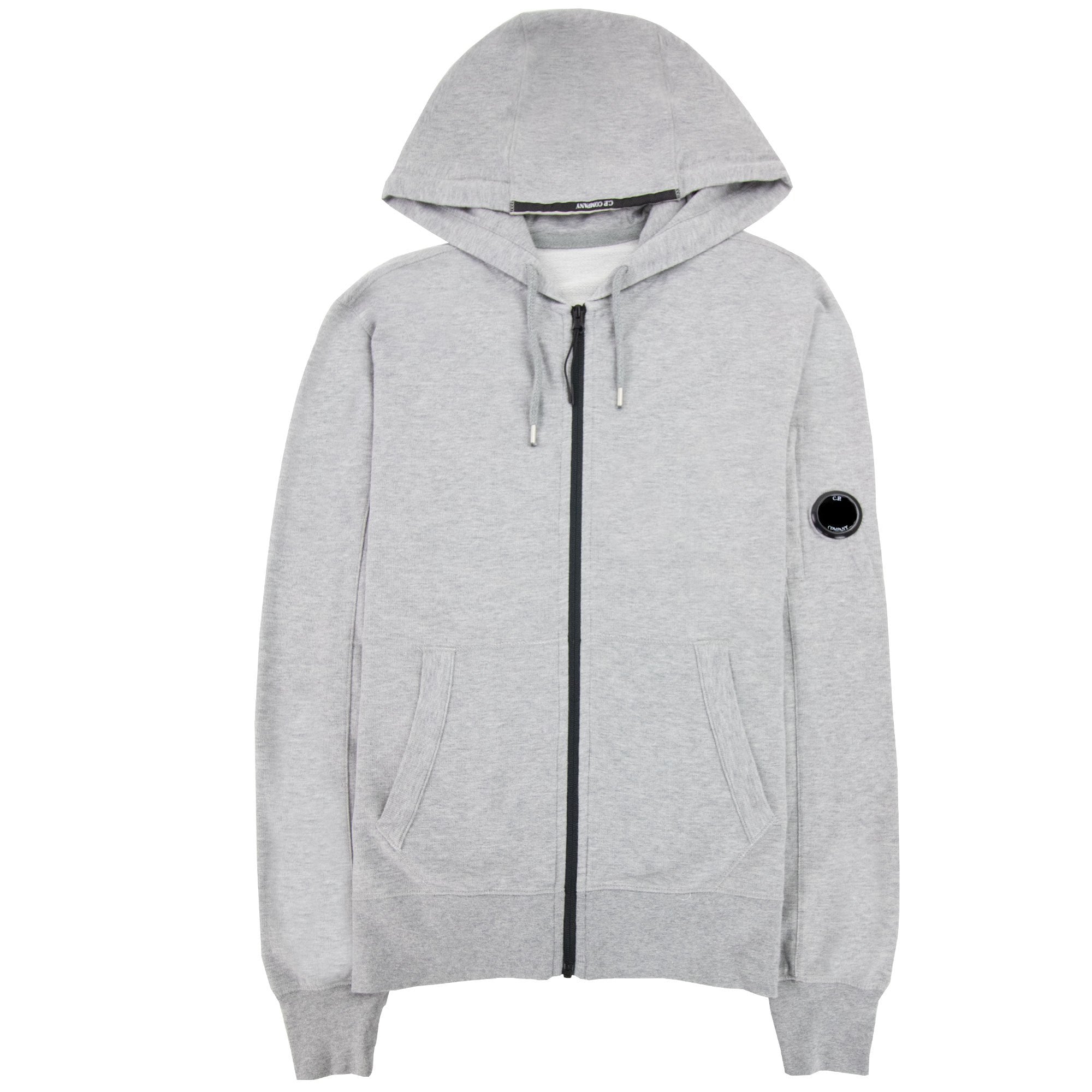CP Company Diagonal Raised Fleece Full Zip Goggle Hoody Grey M93