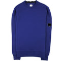 Cp Company Diagonal Raised Fleece Lens Crew Sweatshirt Blue 878