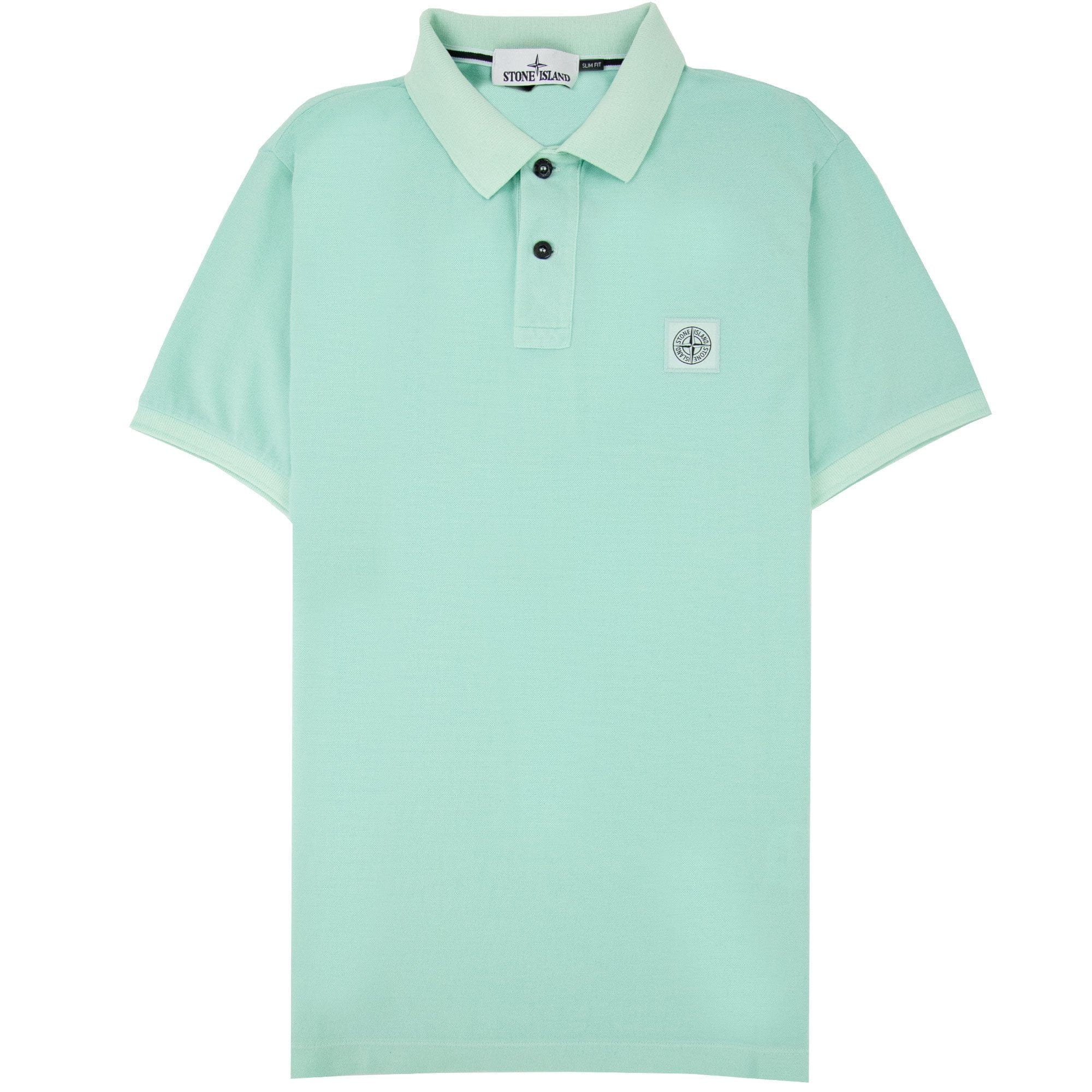 Stone Island Slim Fit Patch Polo Mint Green V0044