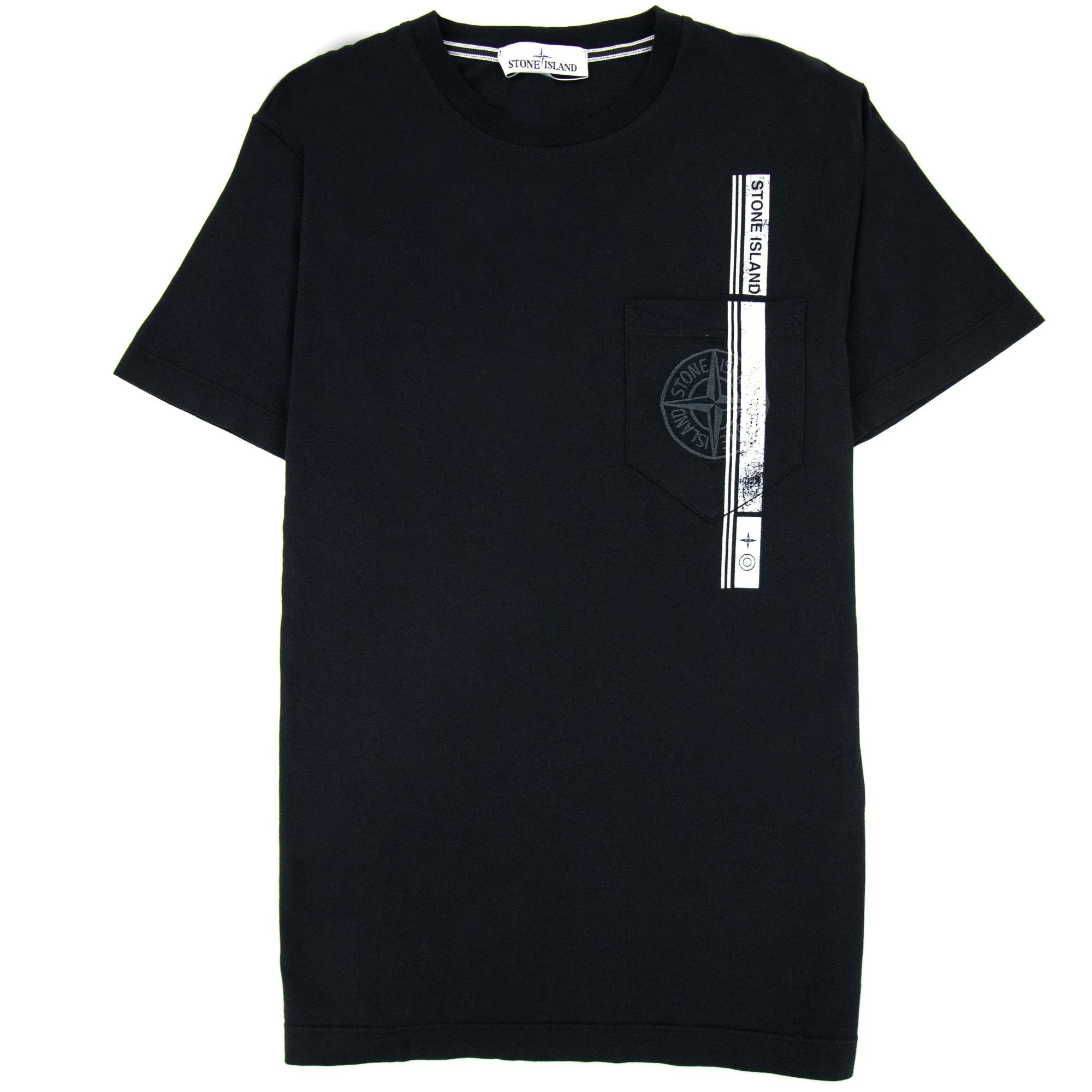 Stone Island Pocket Logo T Shirt Black V0029
