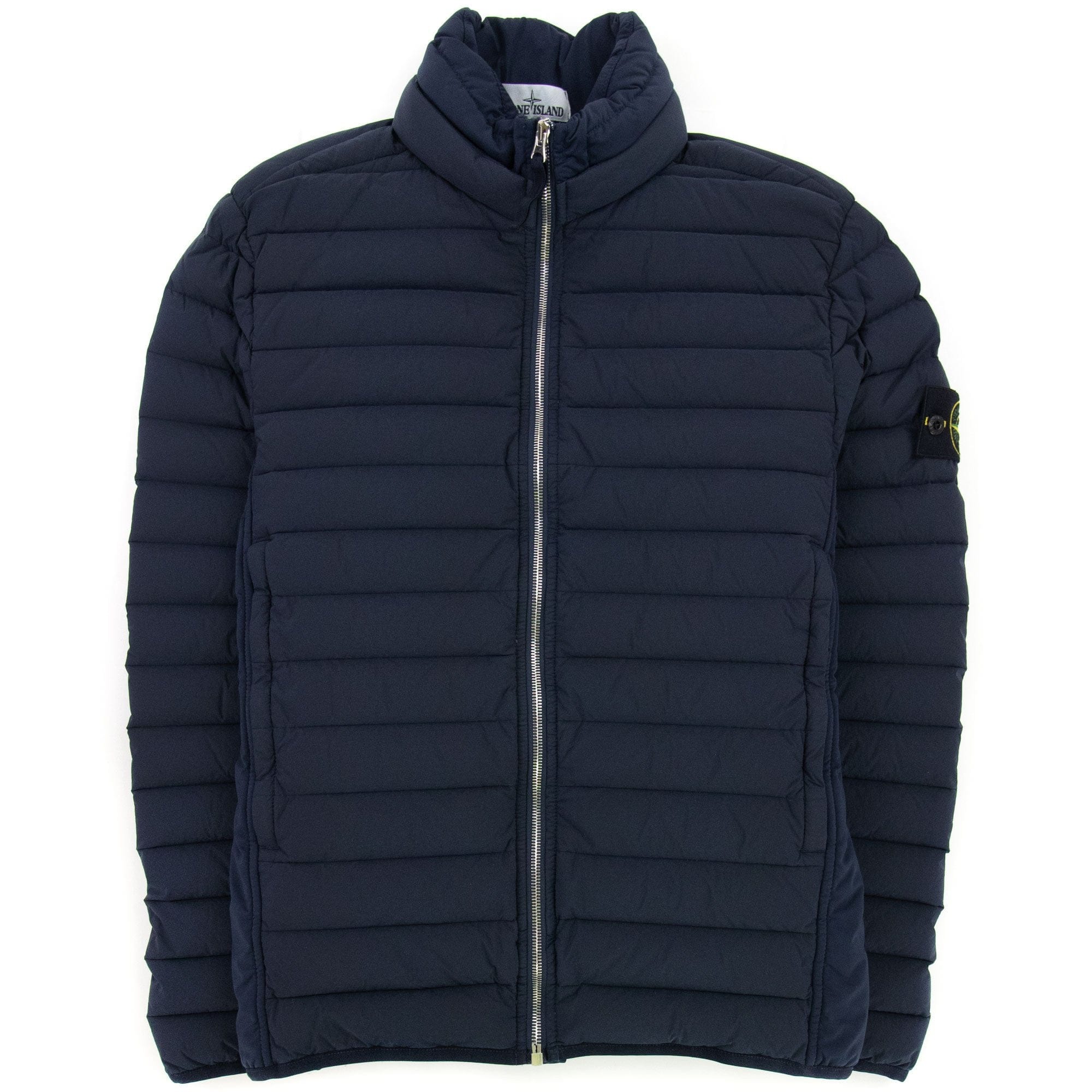 Stone Island Loom Woven Down Chambers Jacket Navy V0020