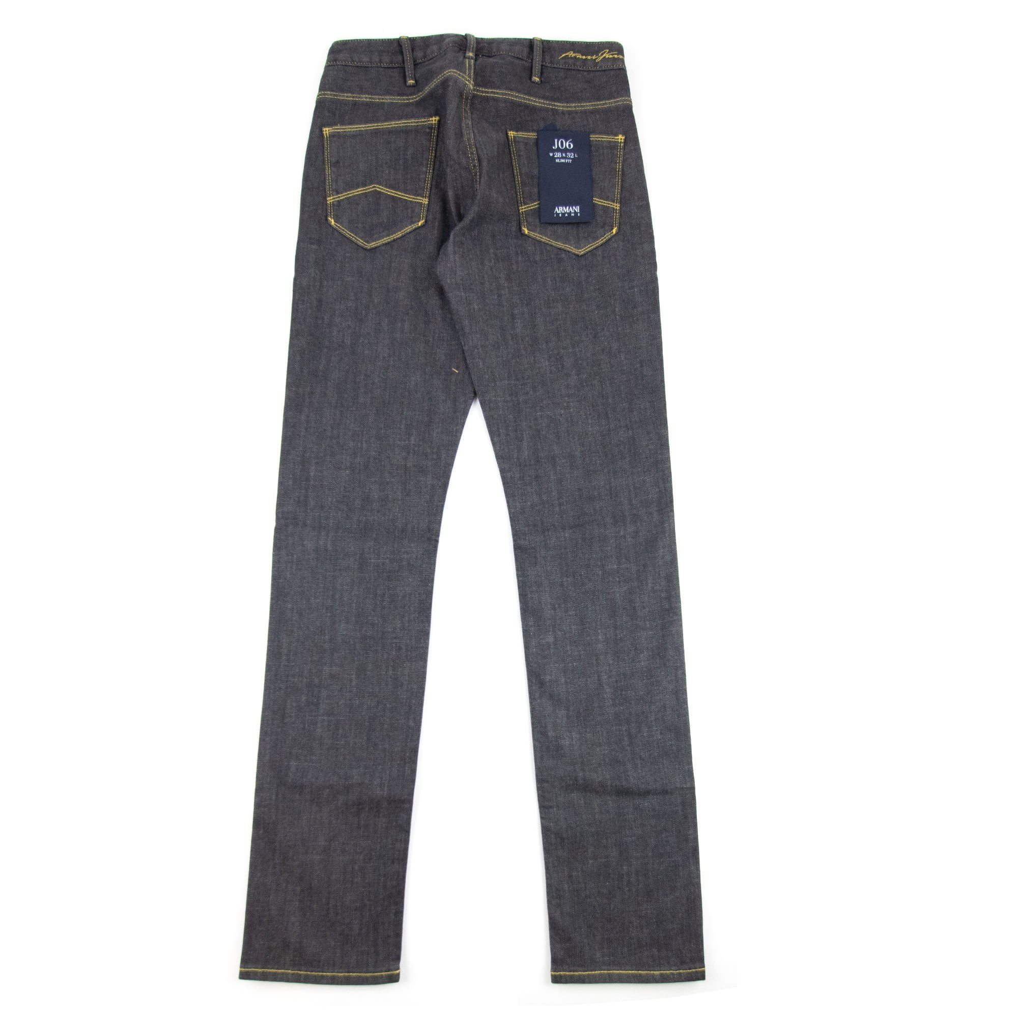 Armani Jeans J06 Gold Stitch Slim Fit Jeans Nero