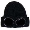 Cp Company Undersixteen Extra Fine Merino Wool Goggle Beanie Black 999