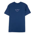 Emporio Armani Felt Eagle Patch Tencel Blend T Shirt Dress Blue