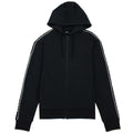 Hugo Boss Seegar Tape Logo Zip Up Hooded Sweatshirt Black 001