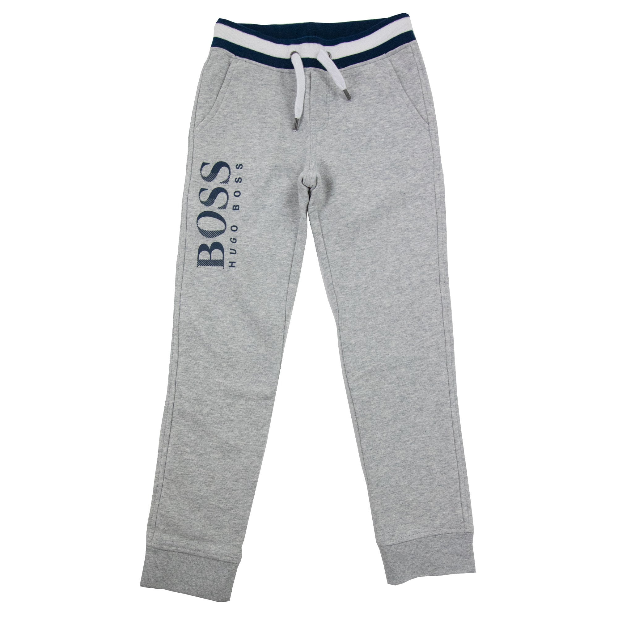 Hugo Boss Fleece Bottoms Leg Sign Grey/electric Blue