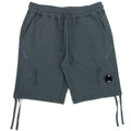 Cp Company Diagonal Raised Fleece Shorts Dark Shadow Grey 978