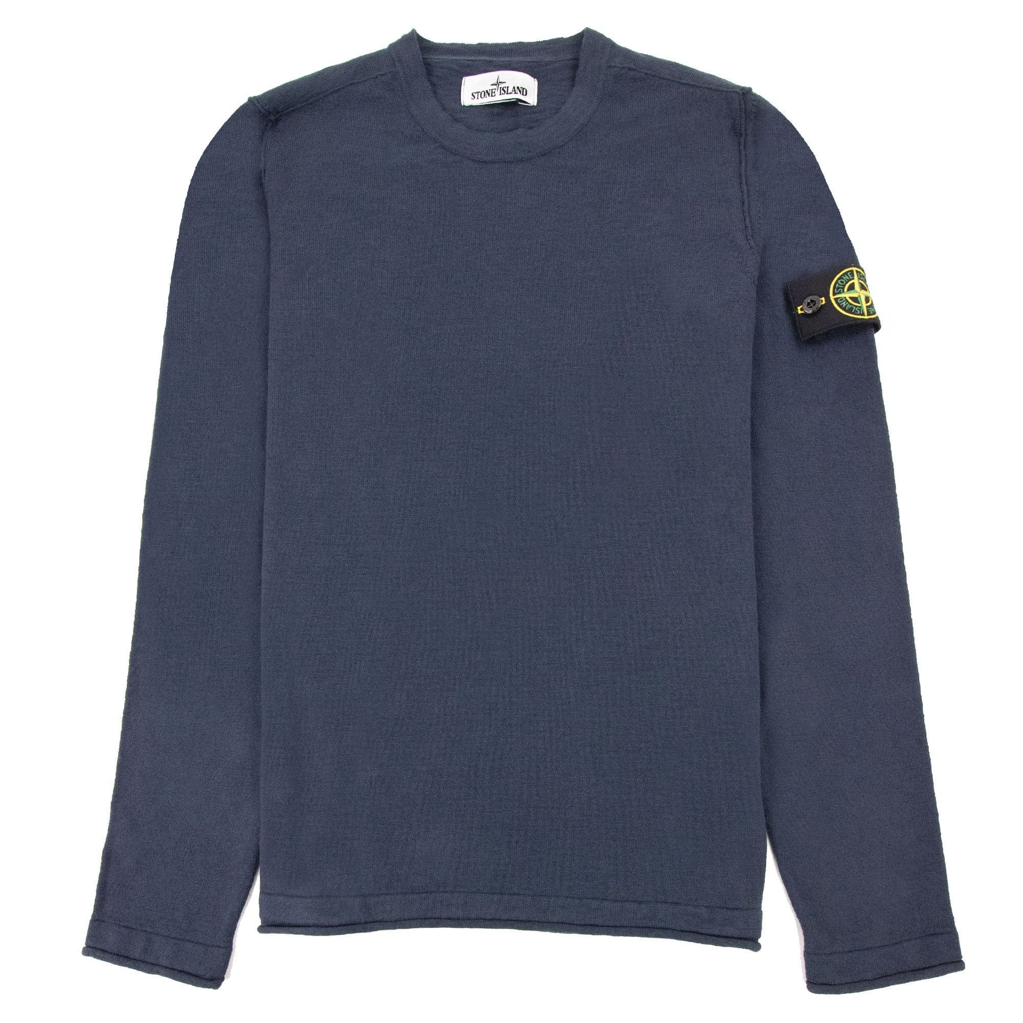 Stone Island 502b0 Fine Knit Sweater Navy Blue V0020