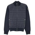 Moncler Padded Cotton Cardigan Navy