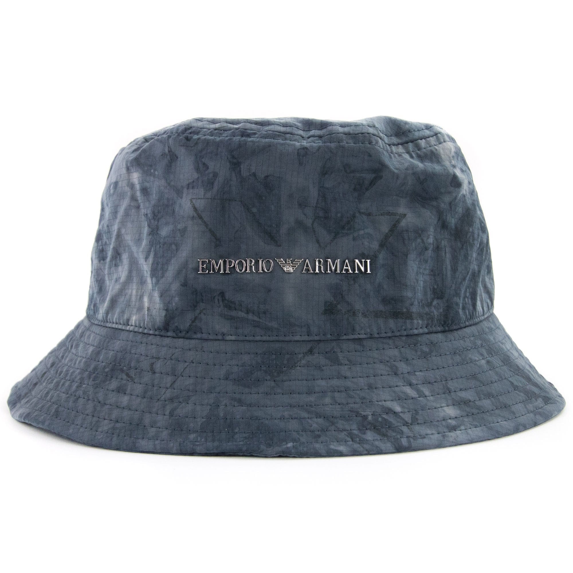 Emporio Armani Gradient Nylon Cloche Hat Grey