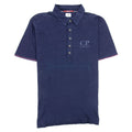 Cp Company Indigo Blue Chest Logo Polo Indigo Blue