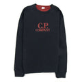 Cp Company Rubber Logo Sweatshirt Navy