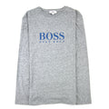 Hugo Boss Kids Ls Top Boss Sign Chest Grey Marl