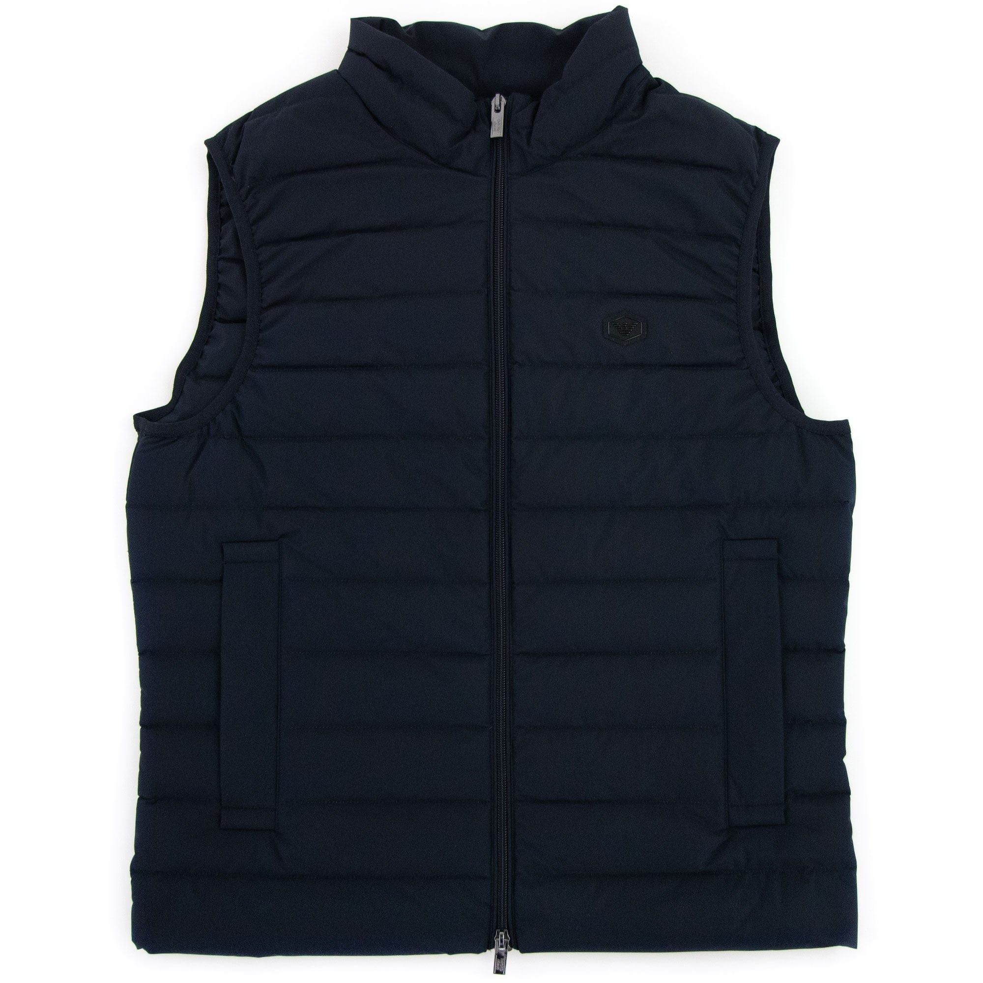 Emporio Armani Quilted-nylon Sleeveless Down Jacket Navy