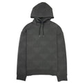 Emporio Armani Hooded Sweatshirt With All-over Op-art Eagle Grey