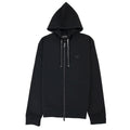 Emporio Armani Hooded Zipped Ponte-di-roma Sweatshirt Nero