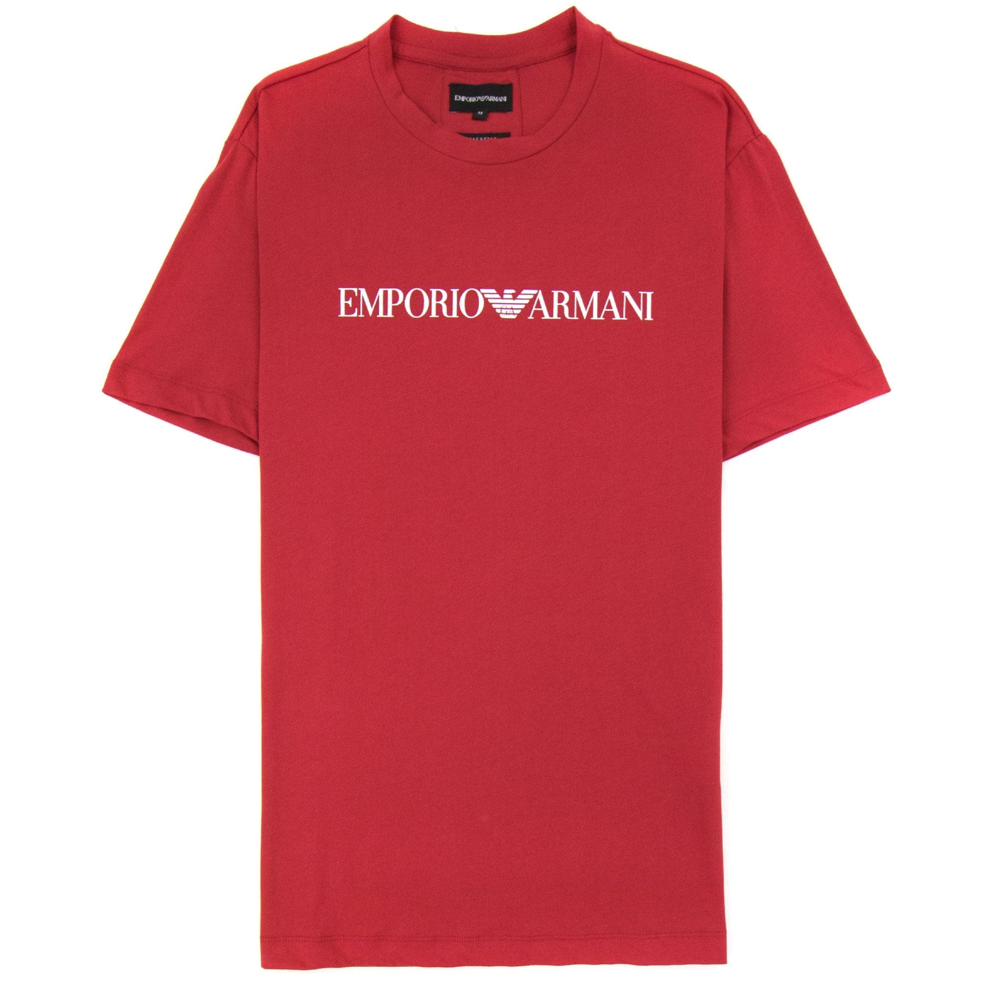 Emporio Armani Pima-jersey T-shirt With Logo Red