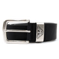 Emporio Armani Logo Keeper Leather Belt Black