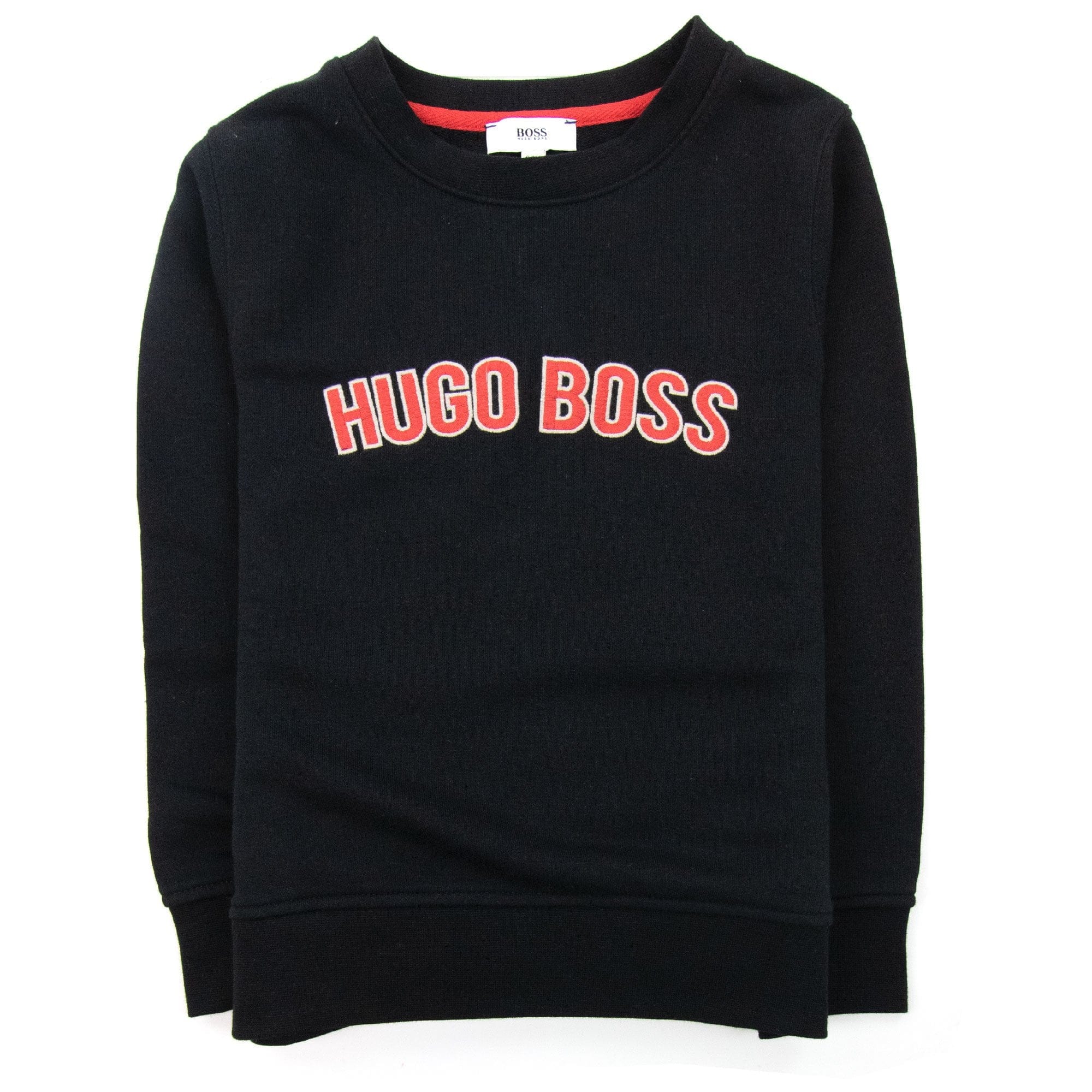 Hugo Boss Kids Brand Logo Crewneck Sweatshirt Black/Red