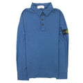 Stone Island Junior Arm Badge Long Sleeve Polo Blue V0024