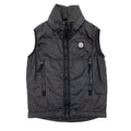 Stone Island Junior Logo Hoodied Nylon Gilet Black V0029
