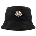 Moncler Logo Satin Bucket Hat Black 999