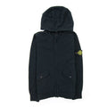 Stone Island Junior Zip Hooded Sweatshirt Black V0029