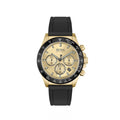 Hugo Boss Hero Gold Plated Rubber Watch Black