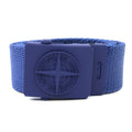 Stone Island Junior 90461 Embossed Logo Buckle Belt Blue V0024