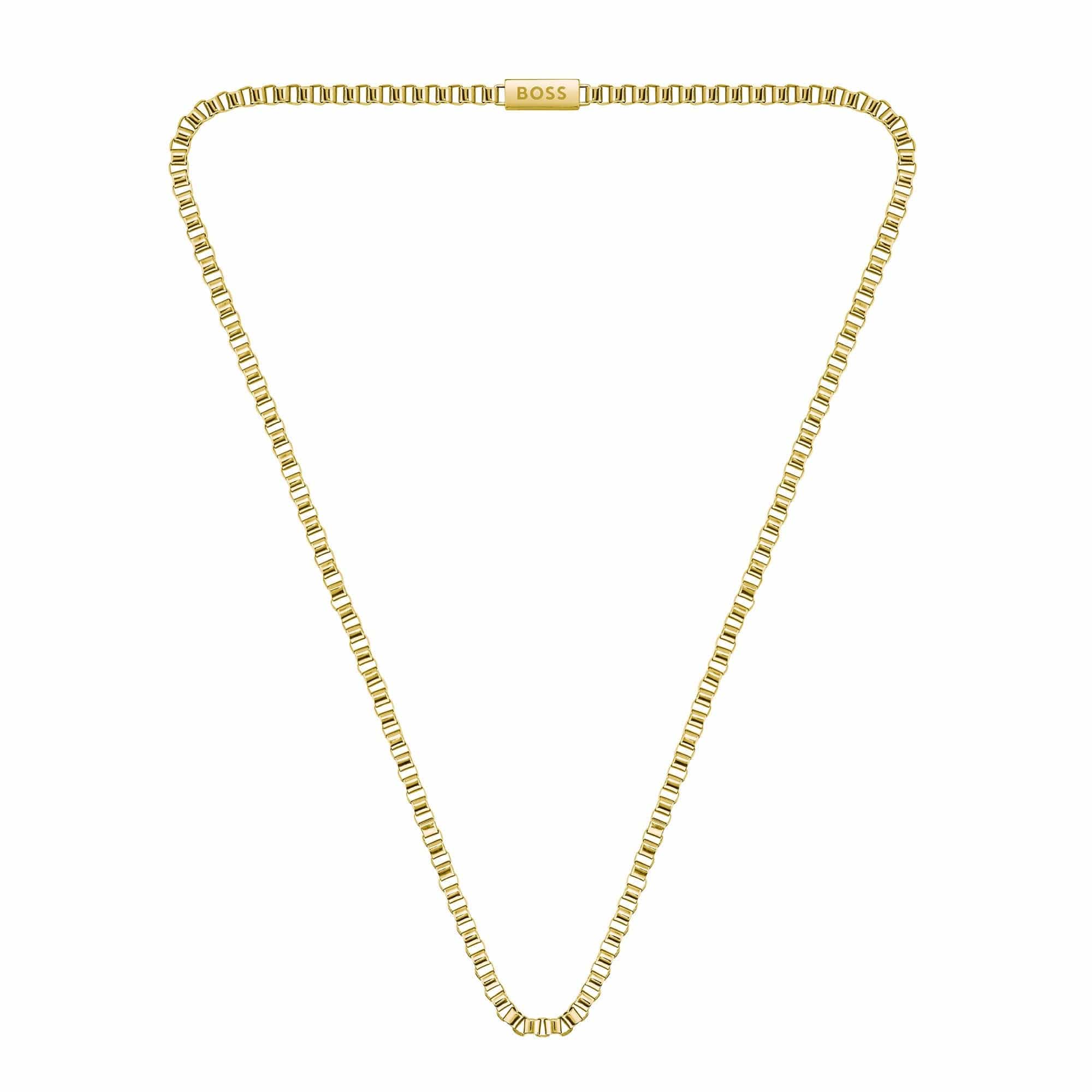 Hugo Boss Mens Magnetic Necklace Gold
