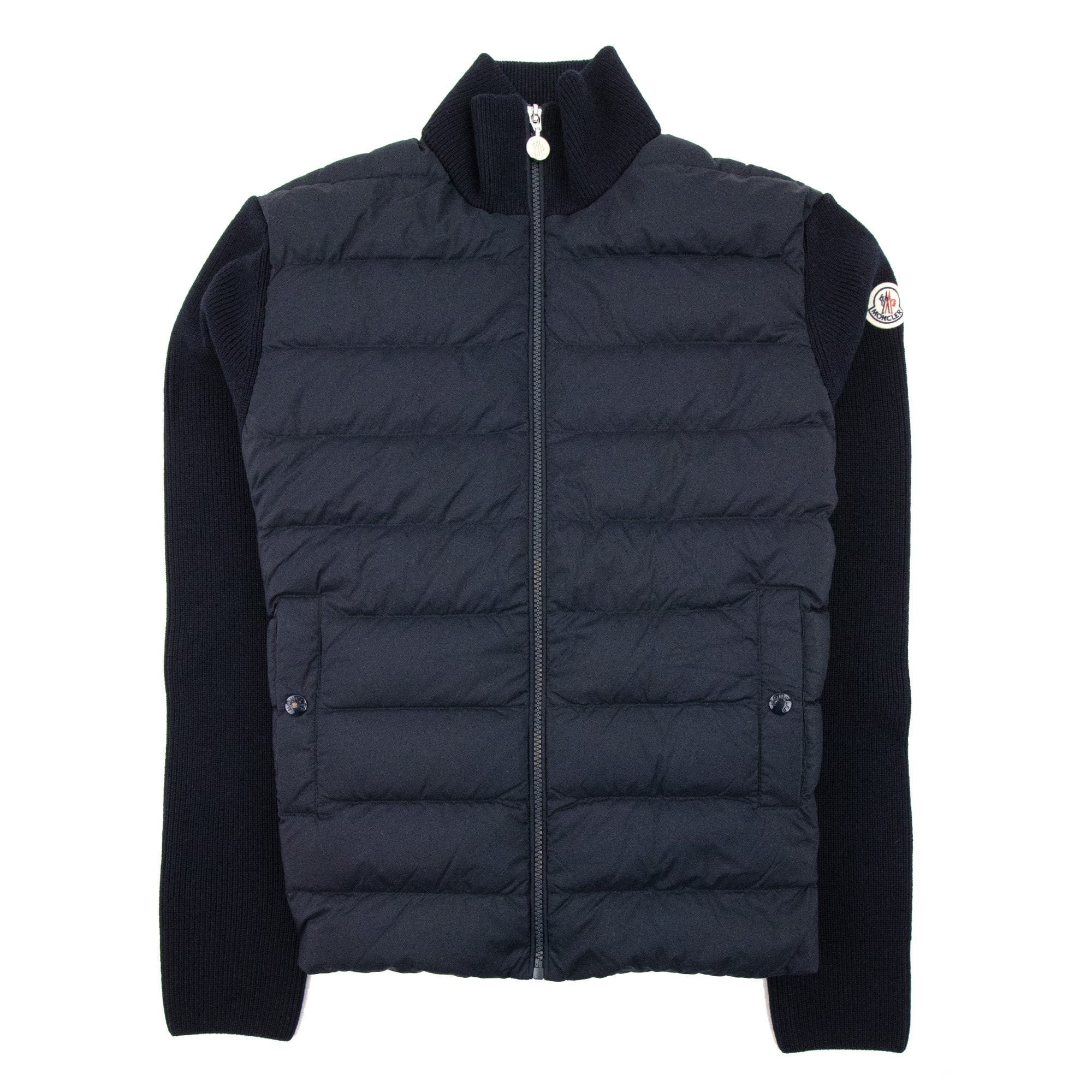 Moncler Padded Wool Cardigan Navy 769