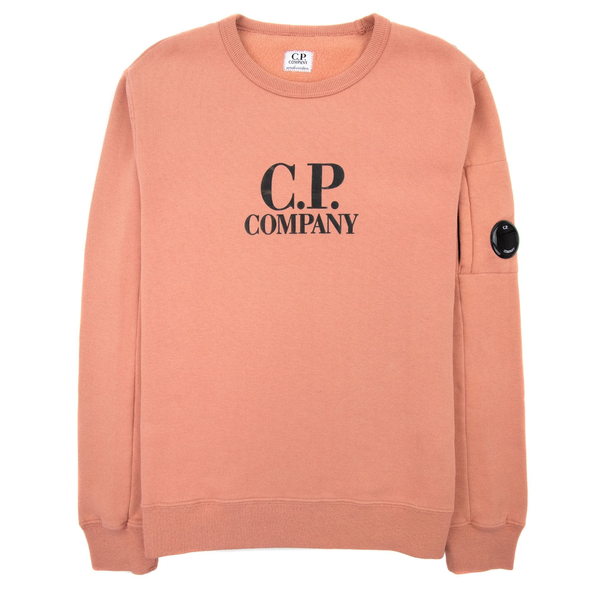 Cp Company Undersixteen Basic Lens Crewneck Sweatshirt Pink