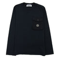 Stone Island Junior 20347 Pocket Logo Long Sleeve T Shirt Navy V0020
