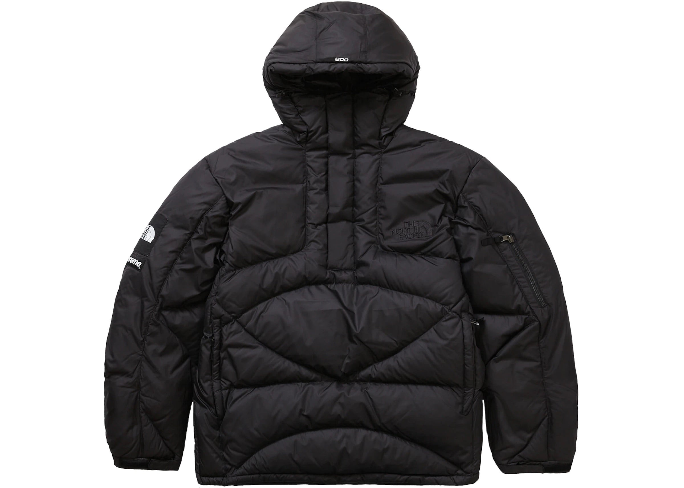 SUPREME X THE NORTH FACE 800-FILL HALF ZIP JACKET BLACK