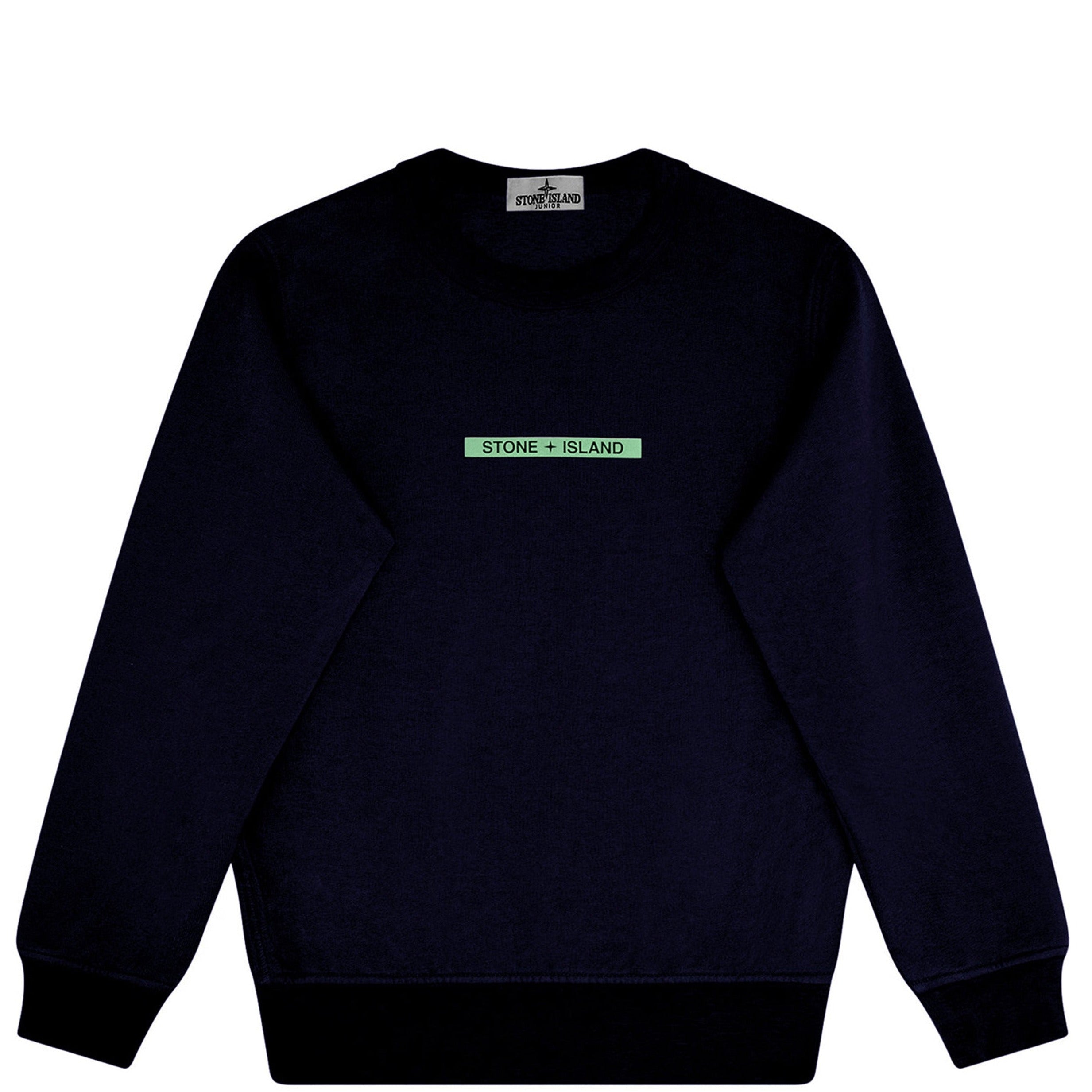 Stone Island Junior Navy Logo Sweatshirt