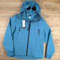 C.P. Company Shell-R Goggle Jacket in Aegean Blue
