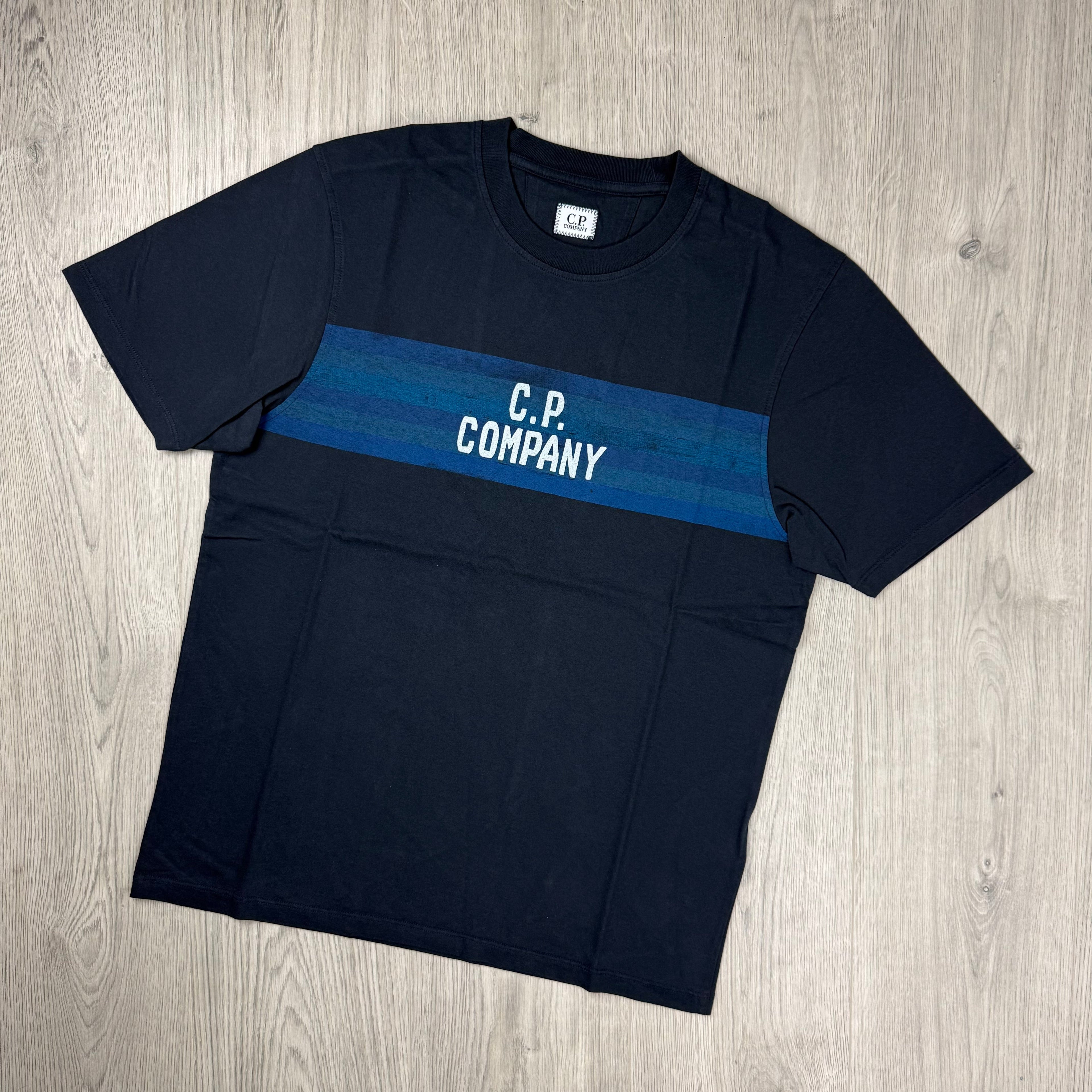CP Company Striped T-Shirt - Navy
