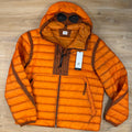 C.P. Company D.D. Shell Goggle Down Jacket in Russet Orange
