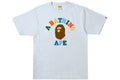 BAPE COLORS COLLEGE TEE GREY