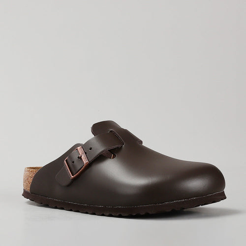 BIRKENSTOCK - BOSTON 60101 - DARK BROWN SMOOTH LEATHER