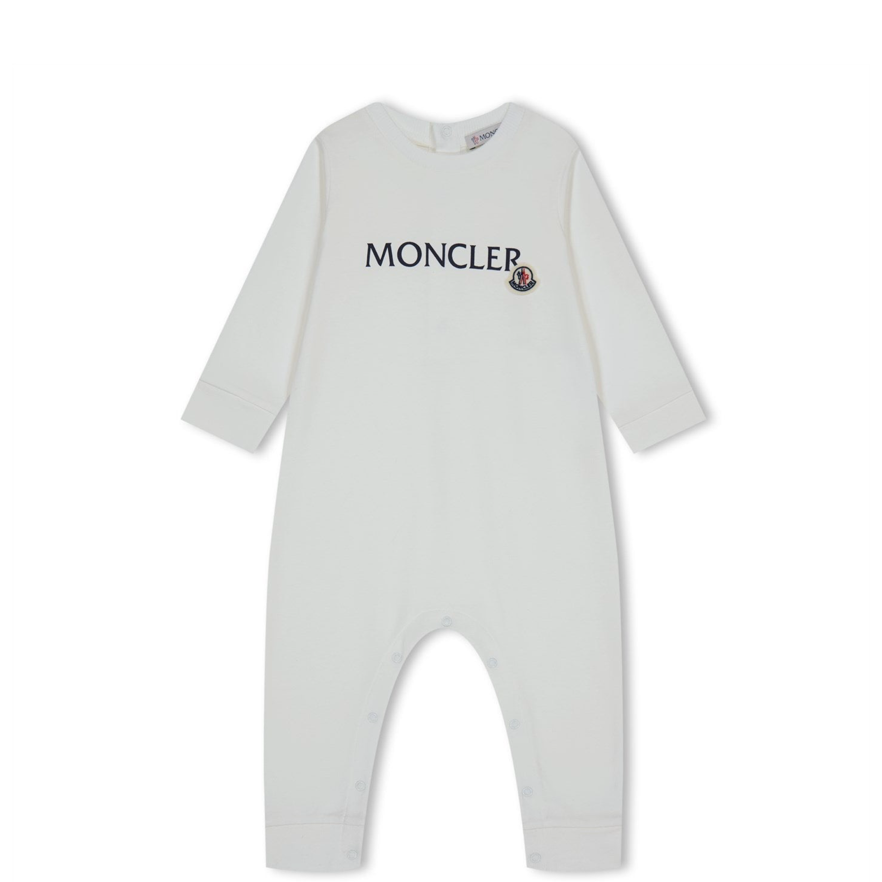 Moncler White Baby Grow