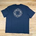 Stone Island Outline Compass Print T-Shirt in Navy
