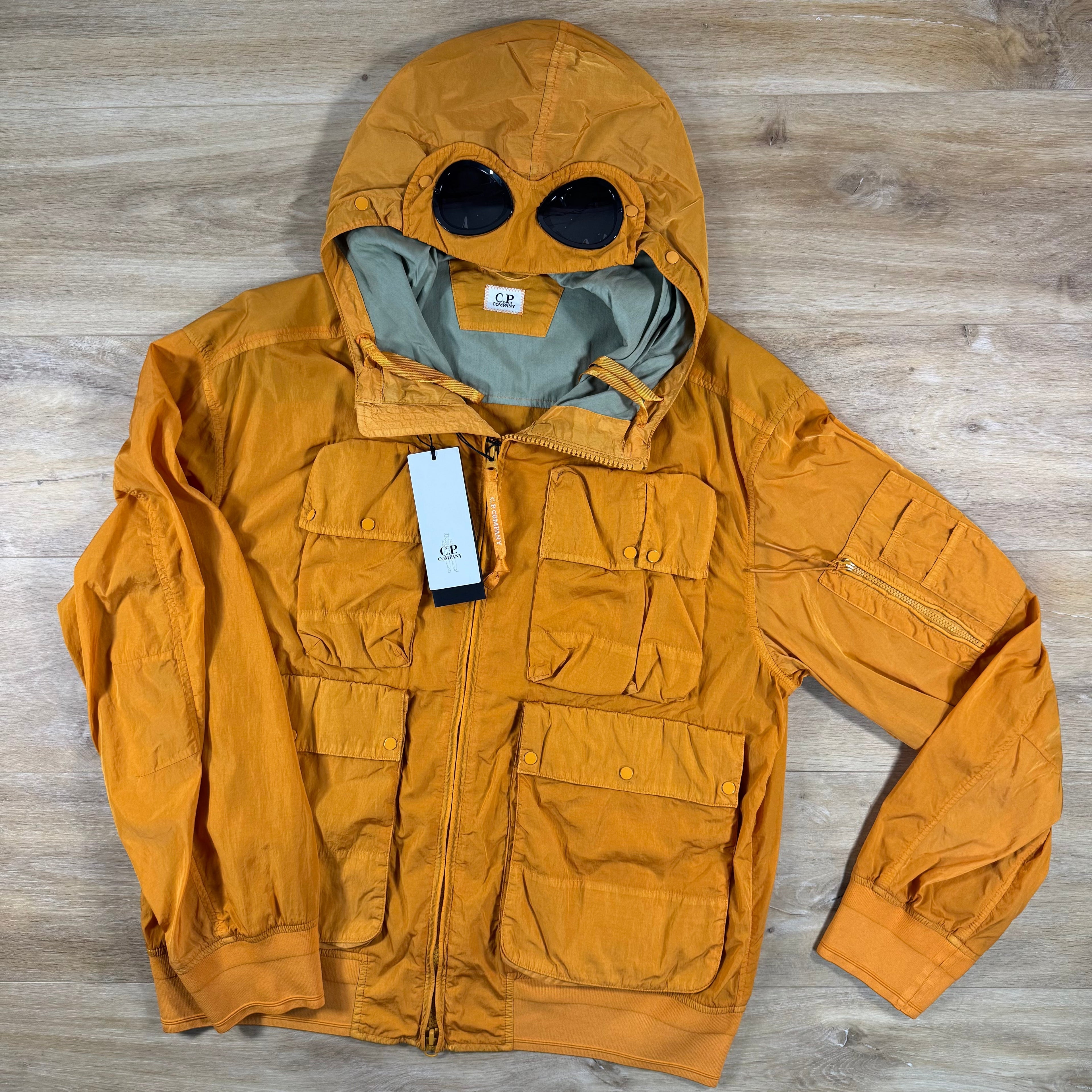 C.P. Company Chrome-R Goggle Jacket in Desert Sun - Orange