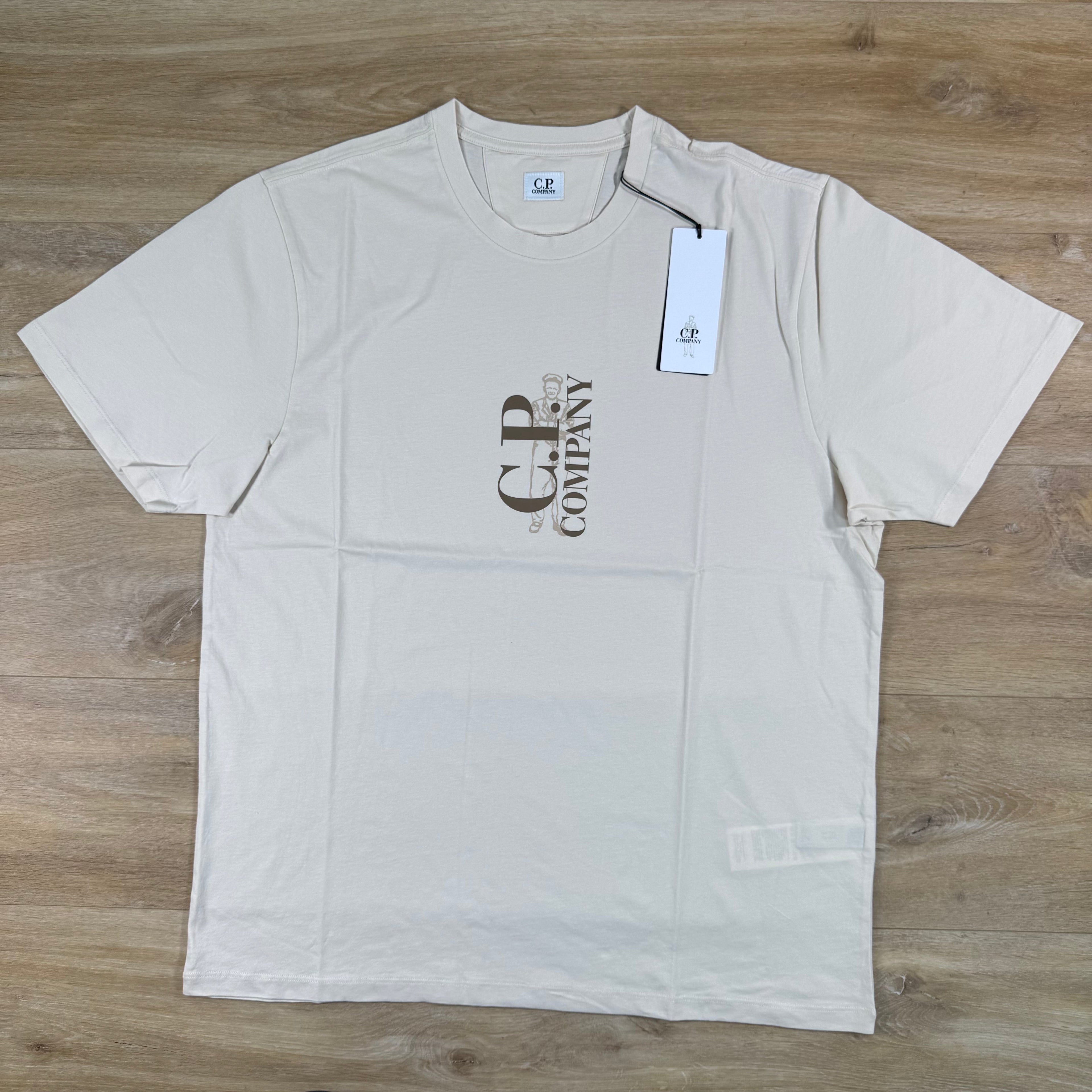 C.P. Company 30/1 Jersey T-Shirt in Frozen Dew