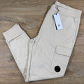 C.P. Company Diagonal Raised Fleece Lens Sweatpants in Frozen Dew