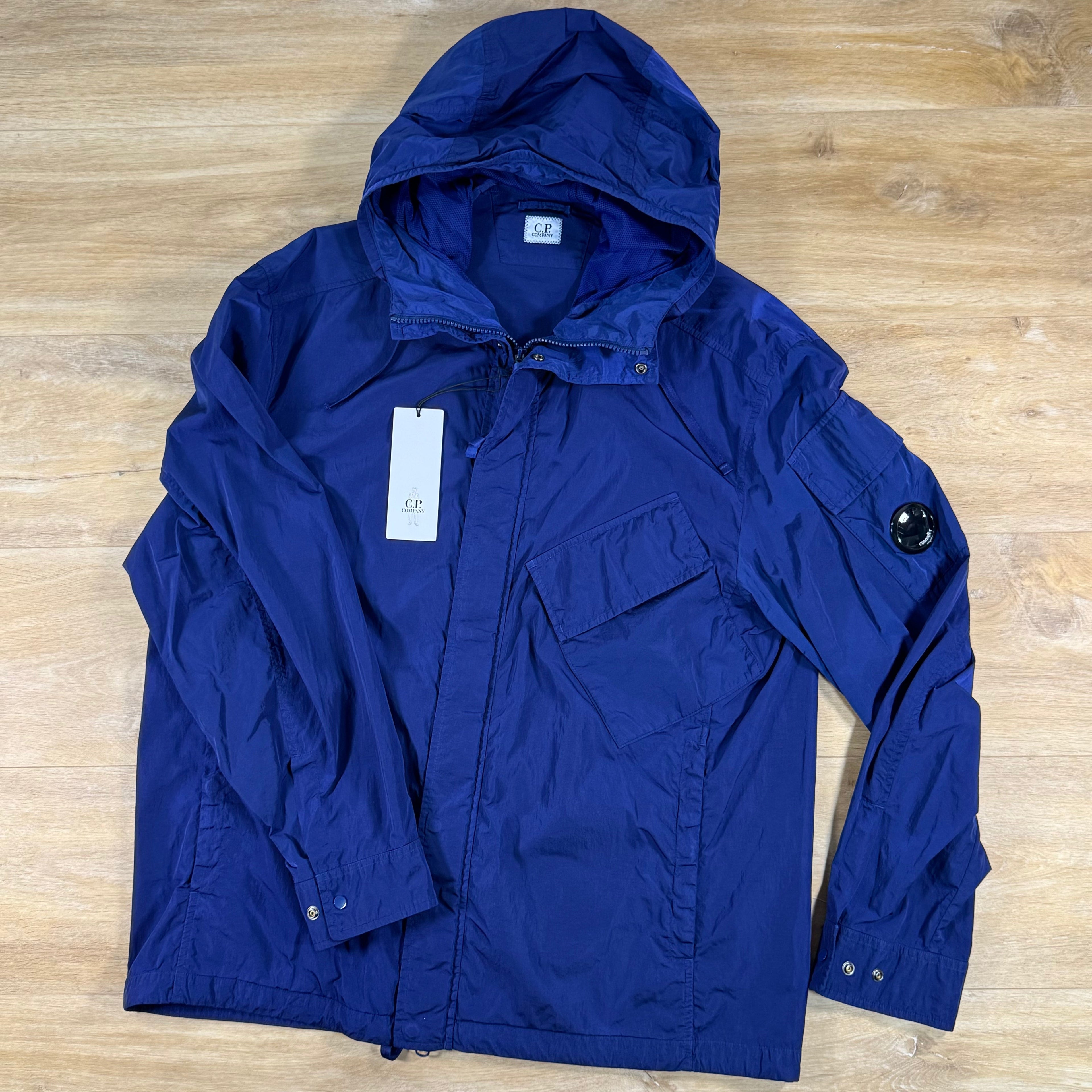 C.P. Company Chrome-R Hooded Lens Overshirt in Blueprint