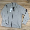 C.P. Company Organic Gabardine Lens Overshirt in Dove